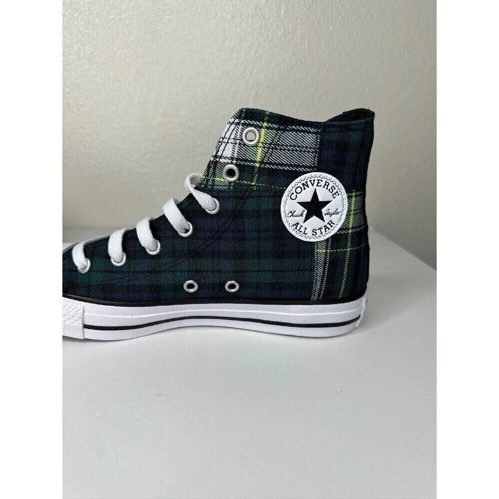New Converse Chuck Taylor All Star Plaid Dragon Scale Green Size 7‎